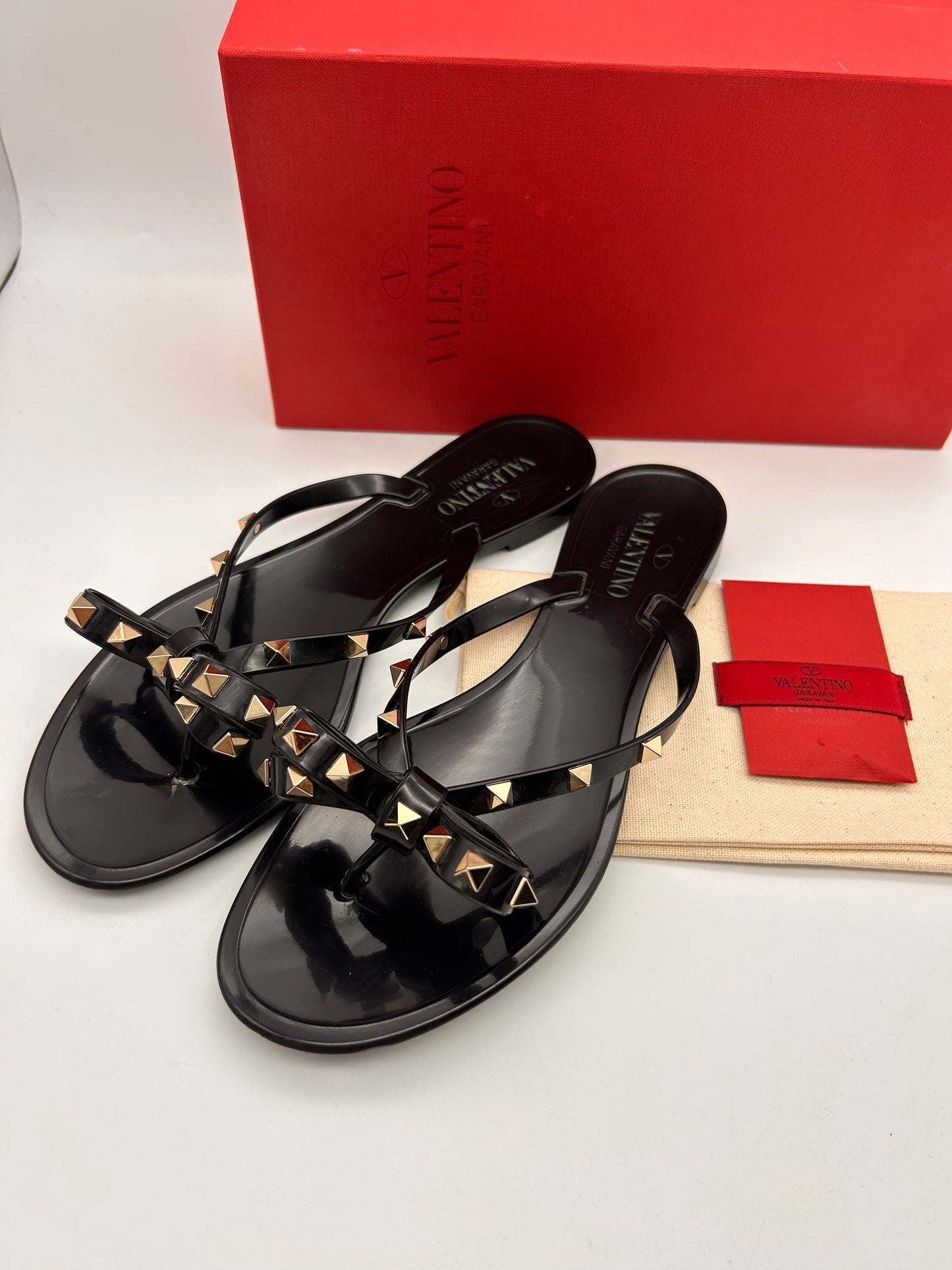 Valentino rockstud jelly sandals size 41