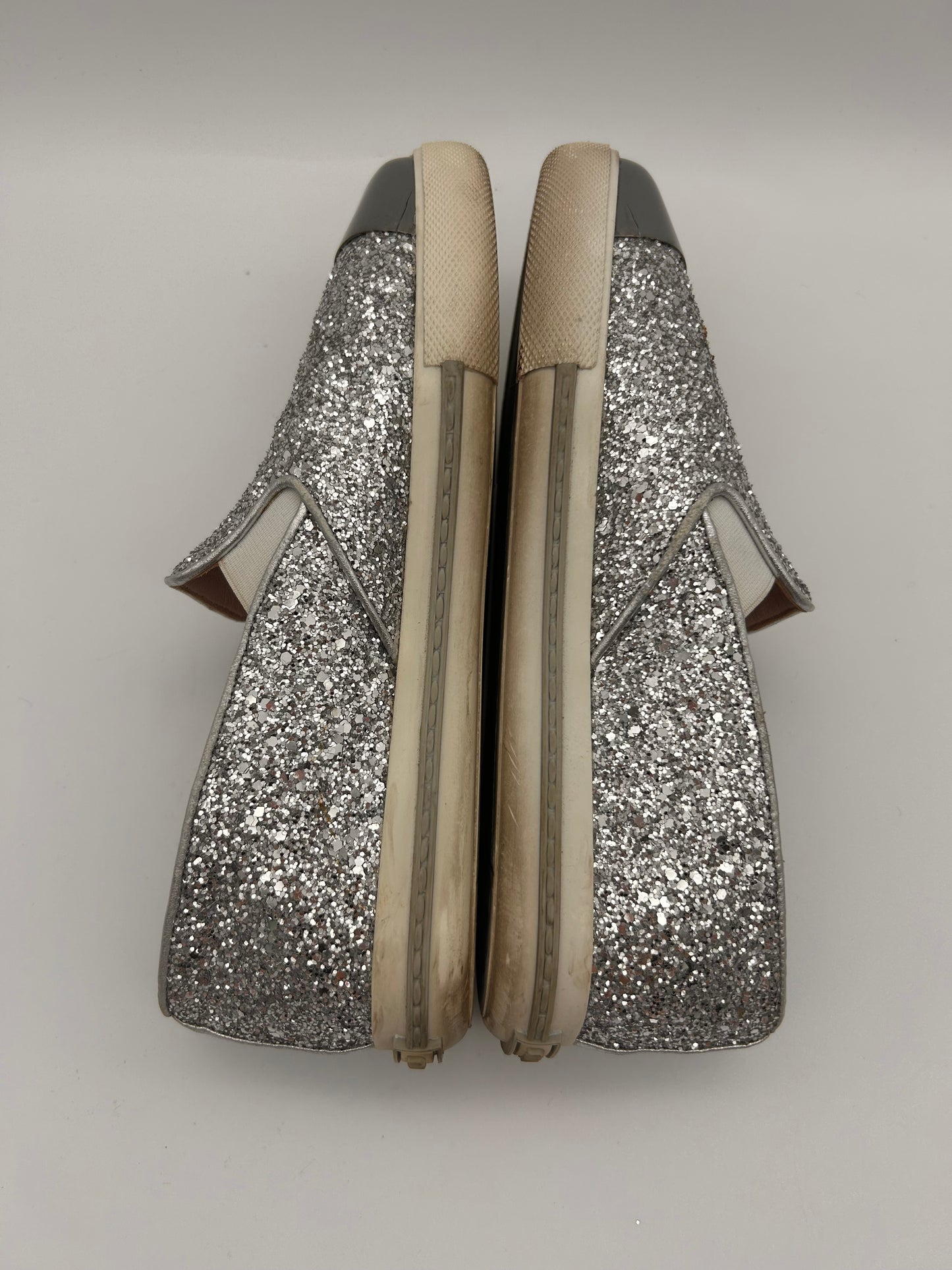 Miu Miu glitter slip on sneakers size 35
