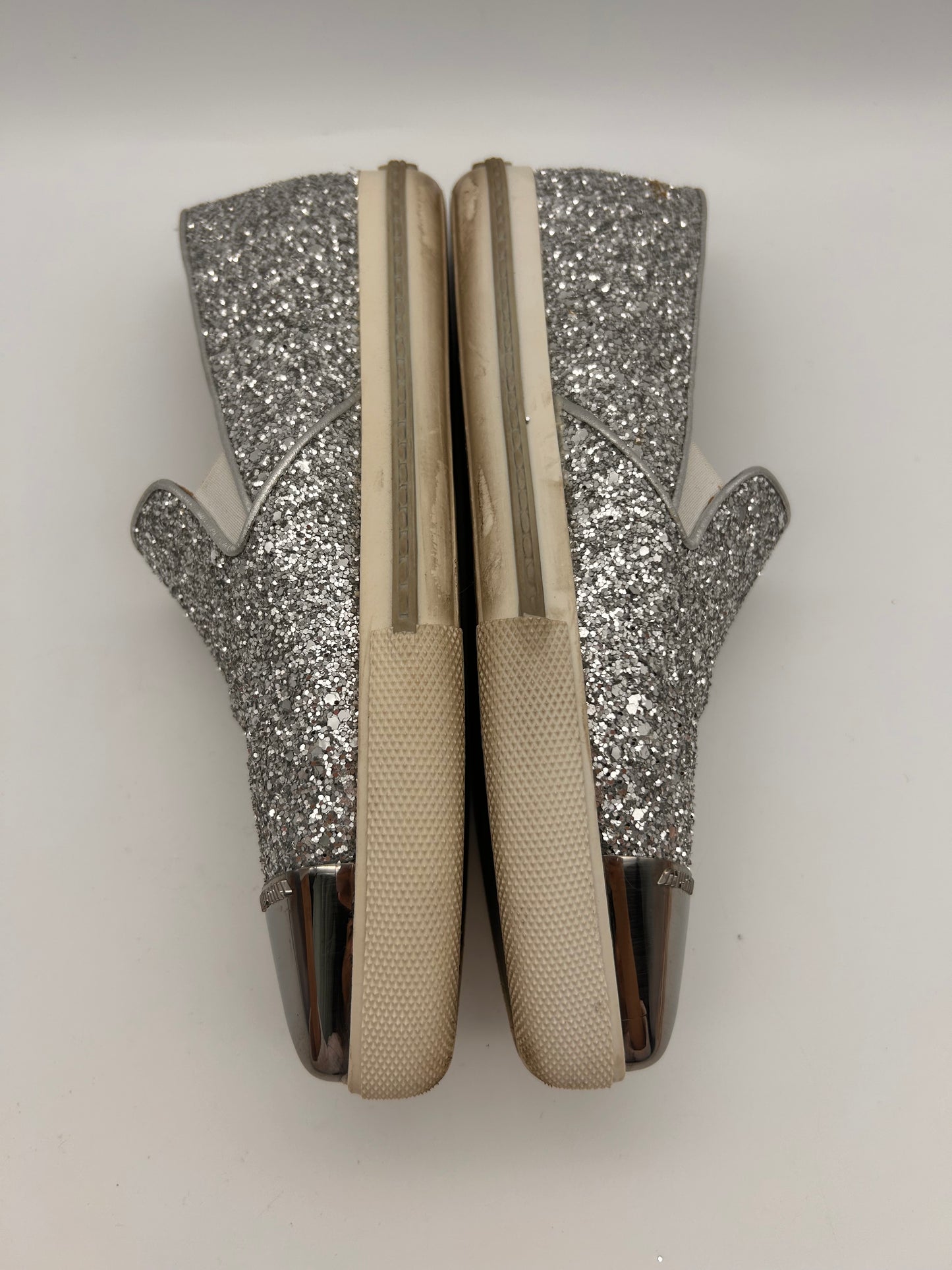 Miu Miu glitter slip on sneakers size 35