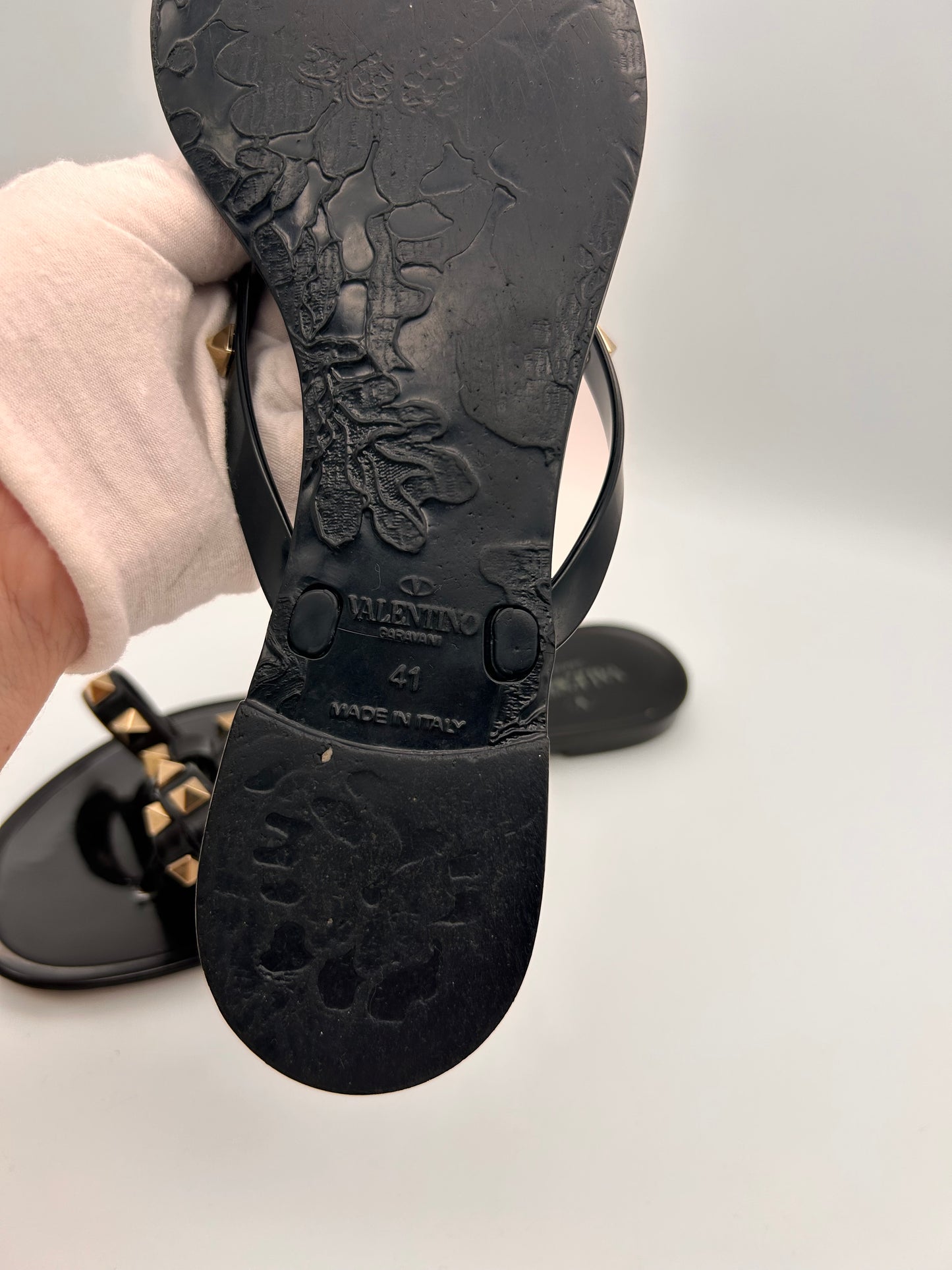 Valentino rockstud jelly sandals size 41