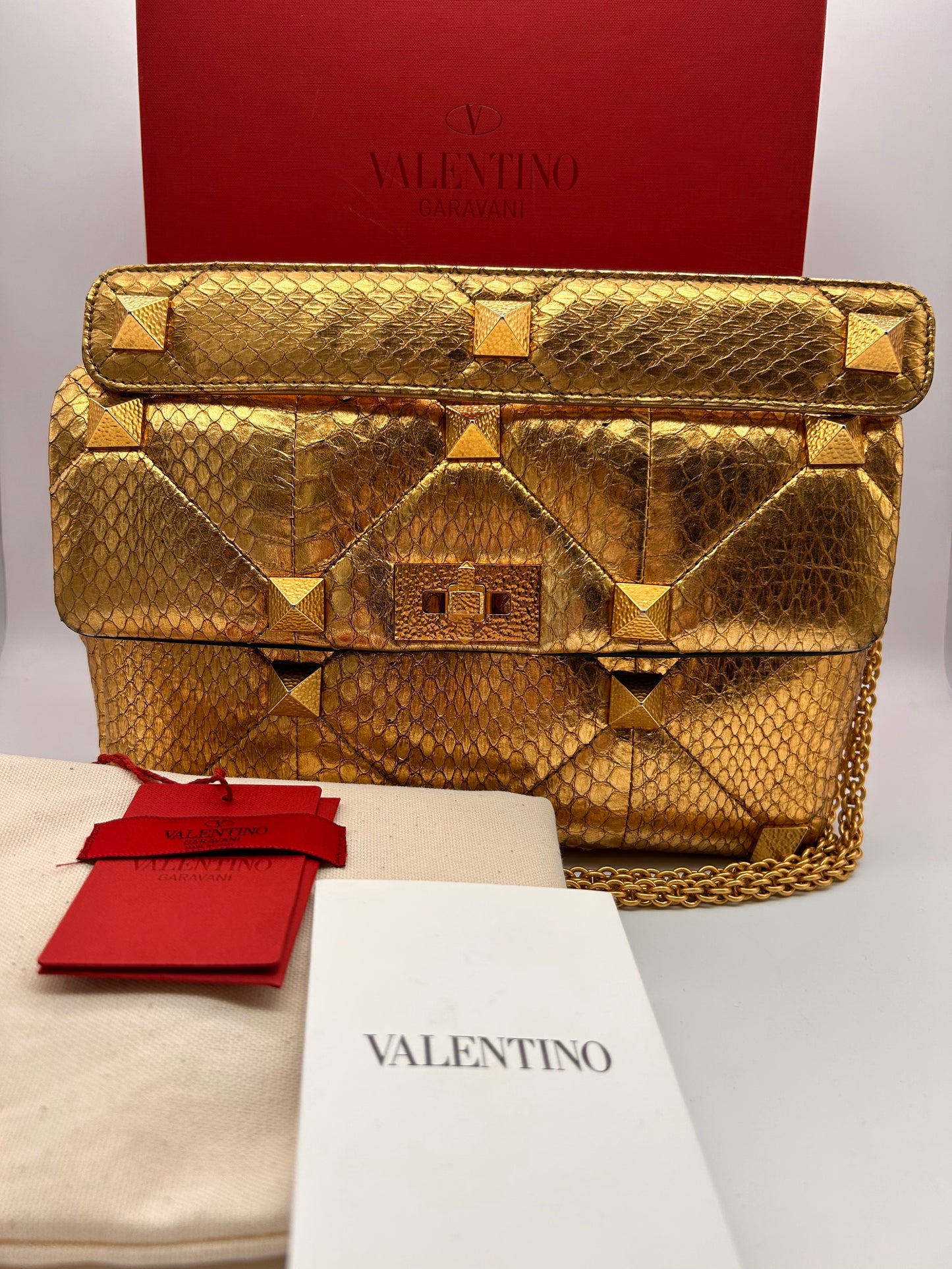 Valentino large Roman stud python