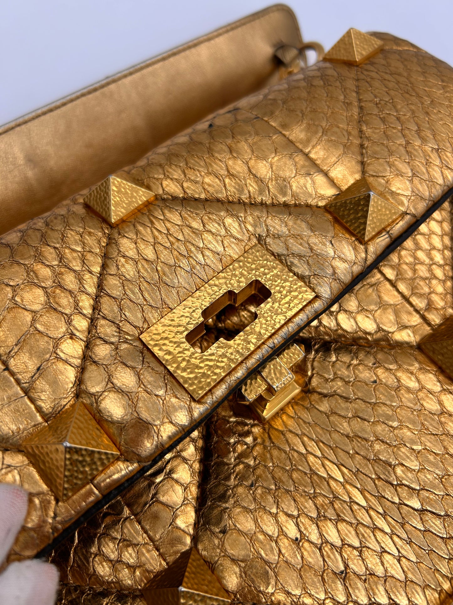 Valentino large Roman stud python
