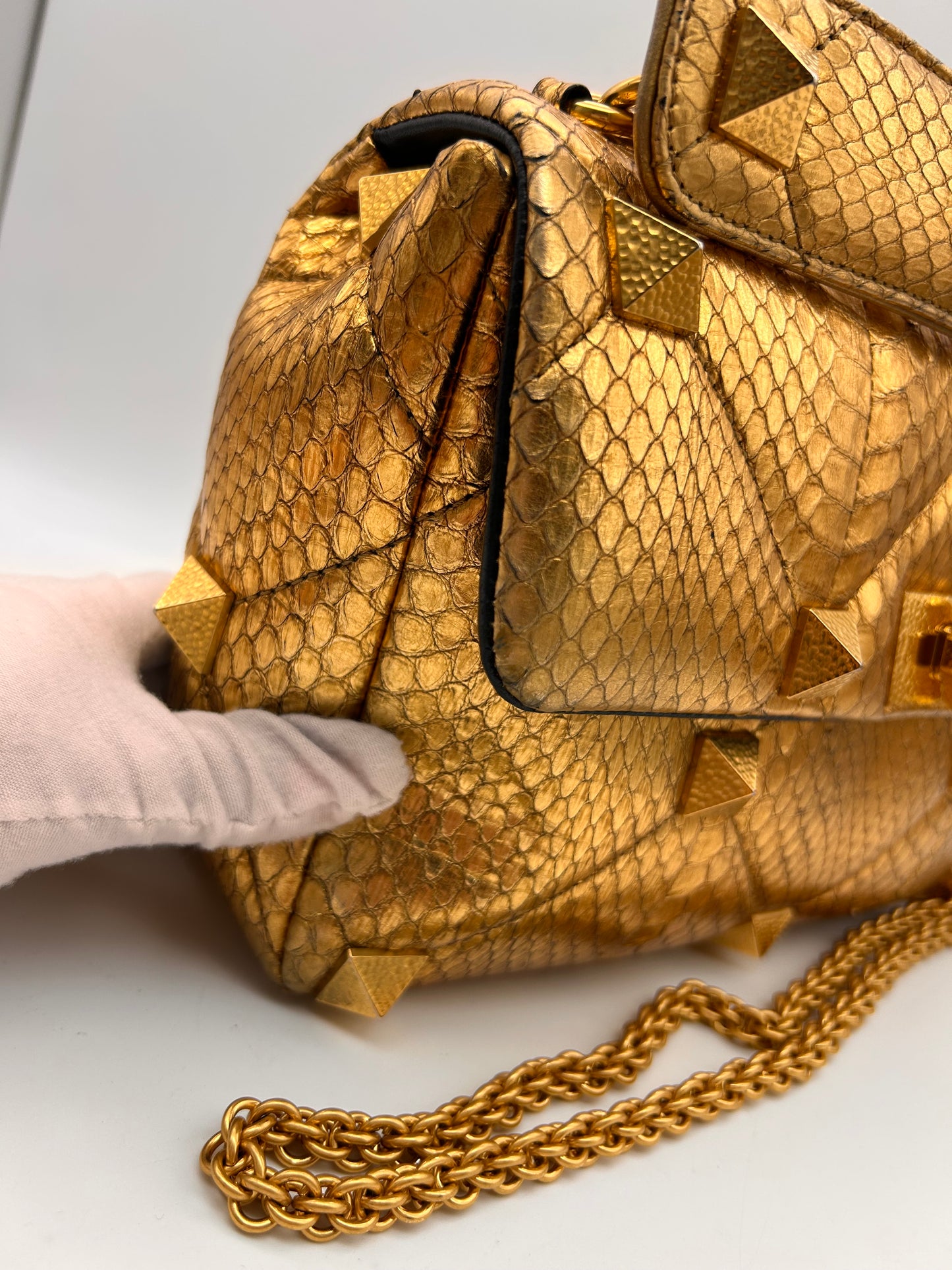 Valentino large Roman stud python
