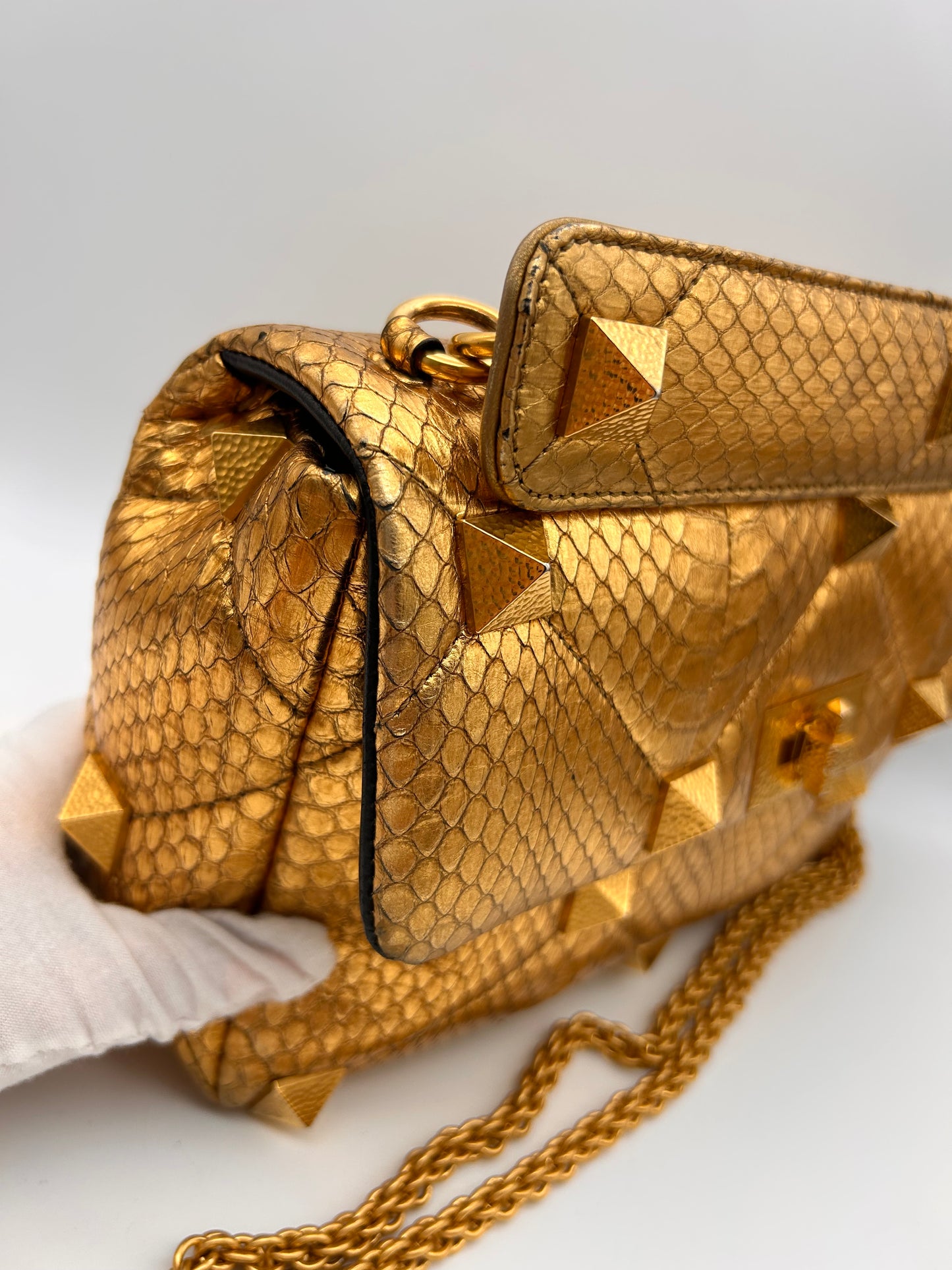 Valentino large Roman stud python