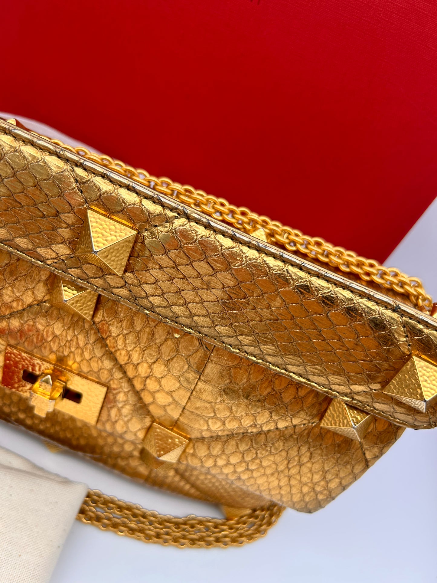 Valentino large Roman stud python