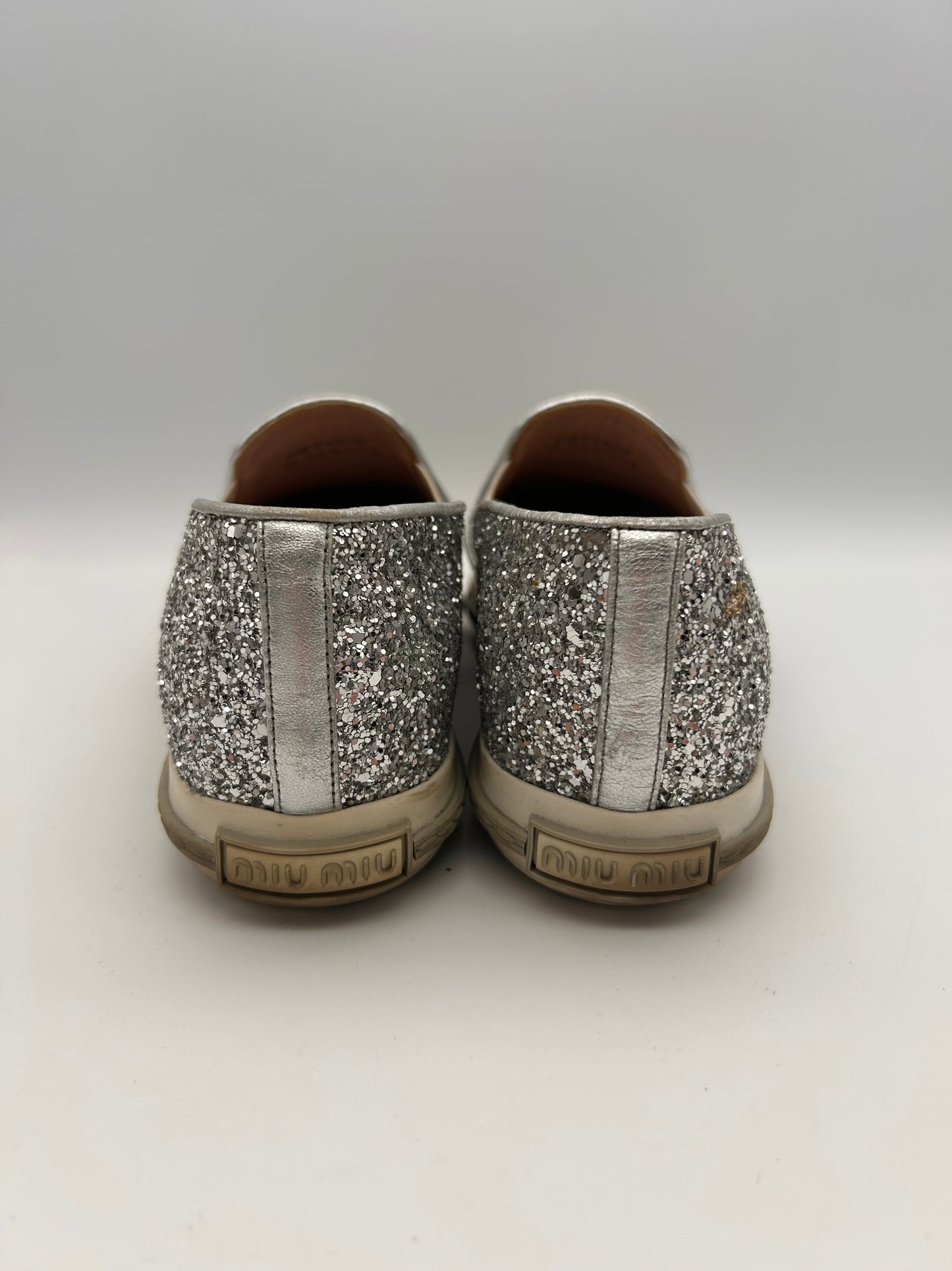 Miu Miu glitter slip on sneakers size 35