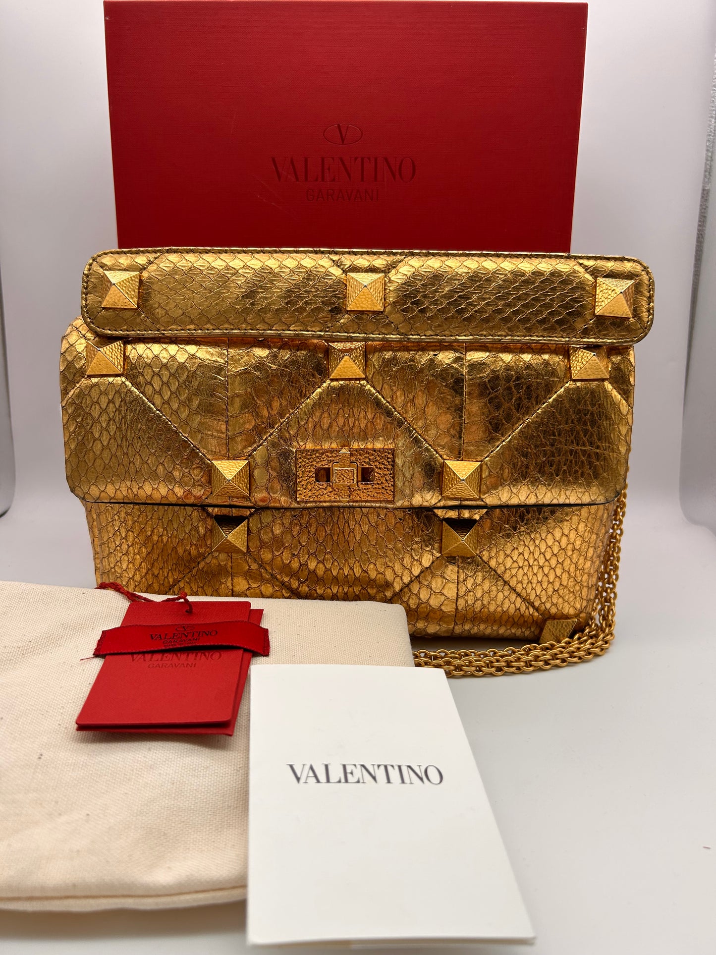 Valentino large Roman stud python