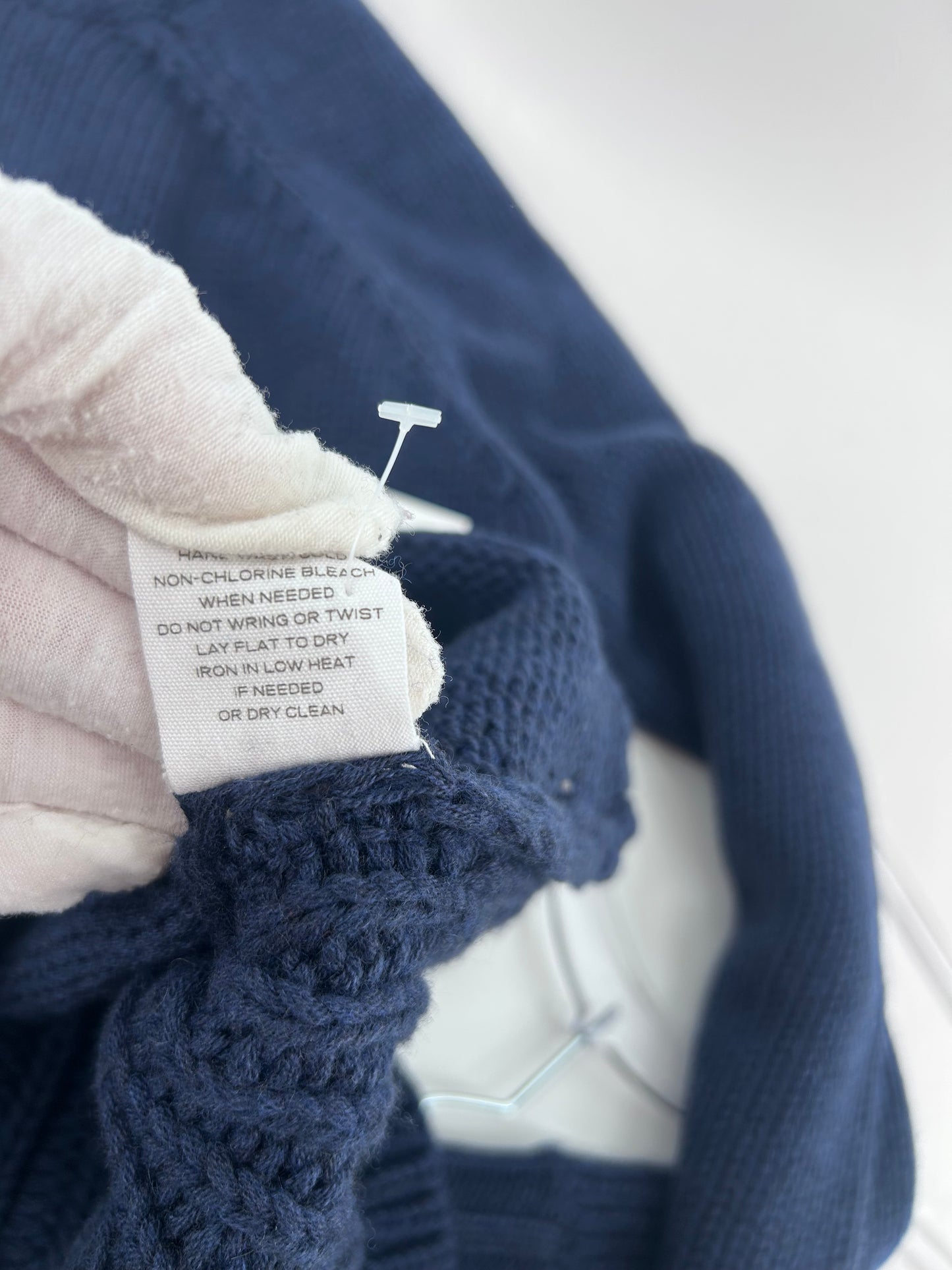 Duffy Blue Mock Neck Chunky Knit Pullover Sweater Size XS Raglan Sleeve