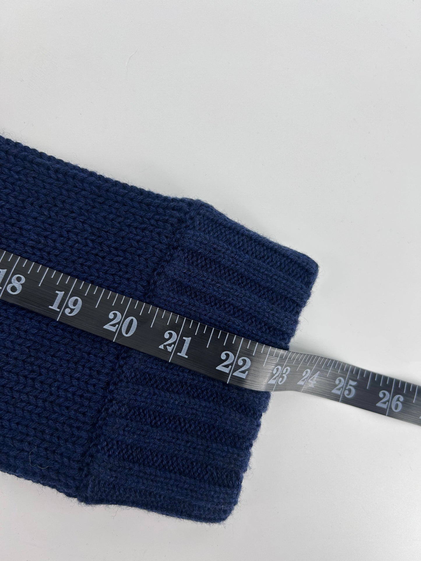 Duffy Blue Mock Neck Chunky Knit Pullover Sweater Size XS Raglan Sleeve