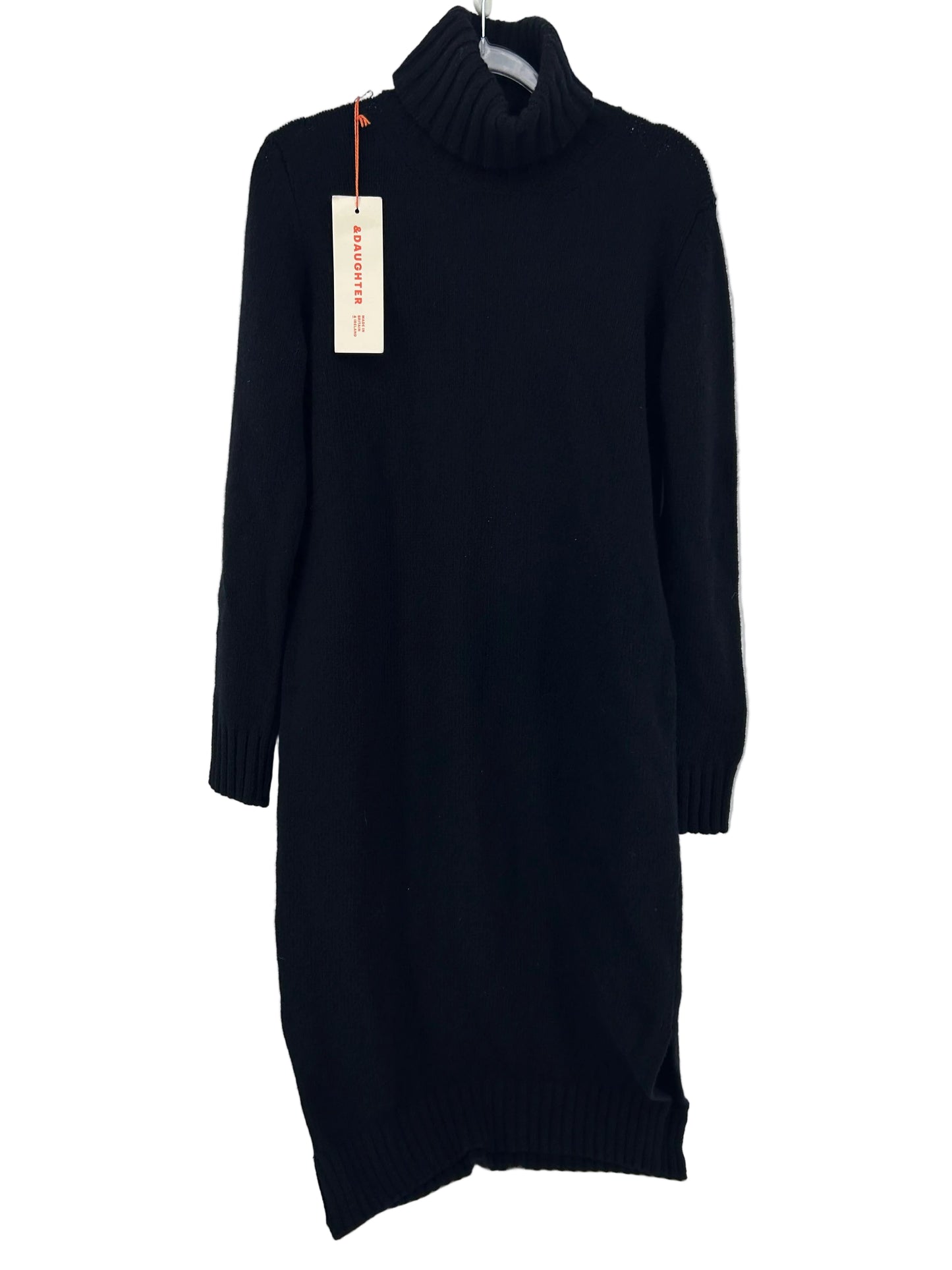 &Daughter black chunky knit sweater dress size M