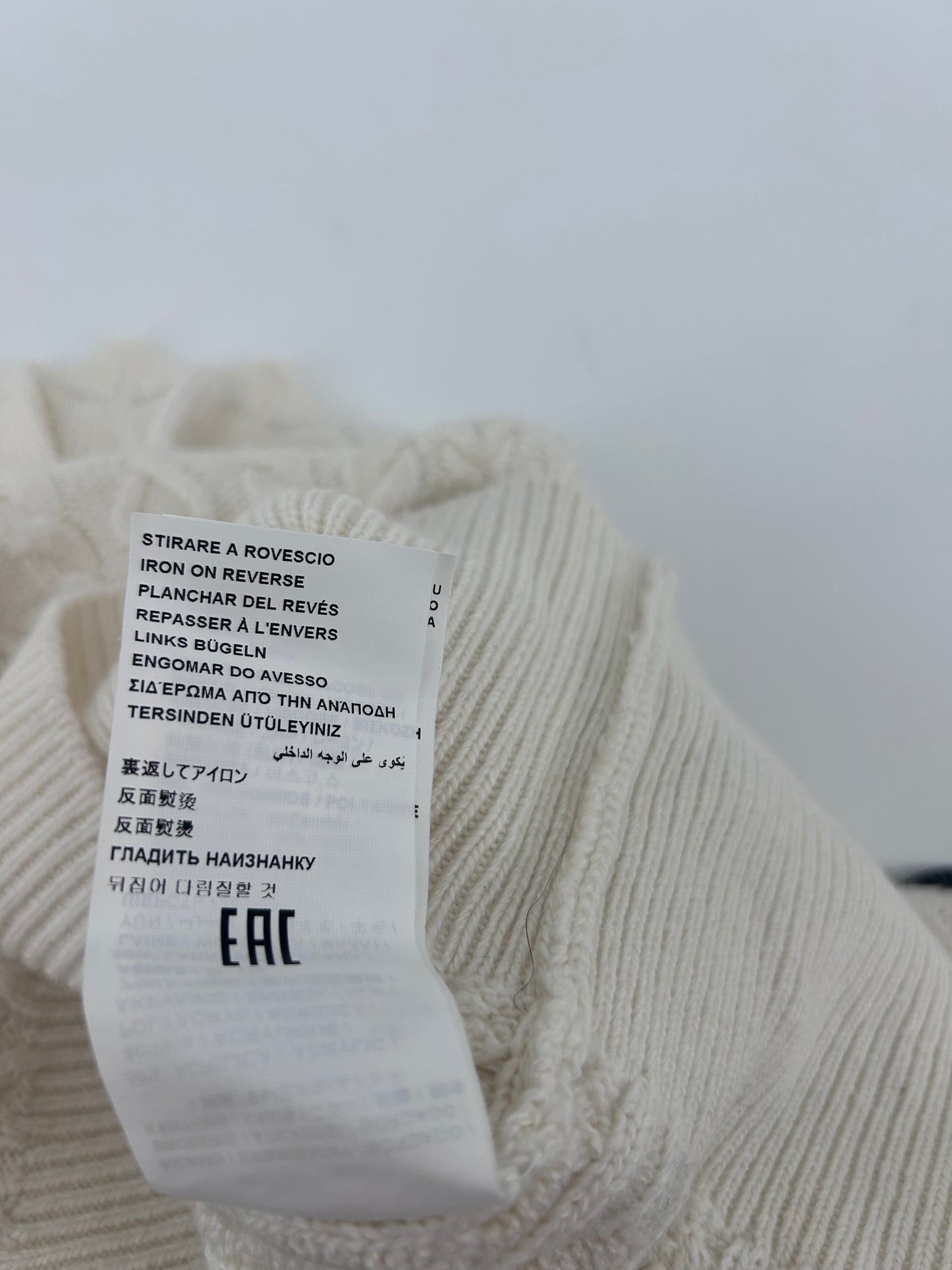 Love Moschino Cream Cable Knit Ruffle Sweater Sz 6 NWT Ivory Italy Designer