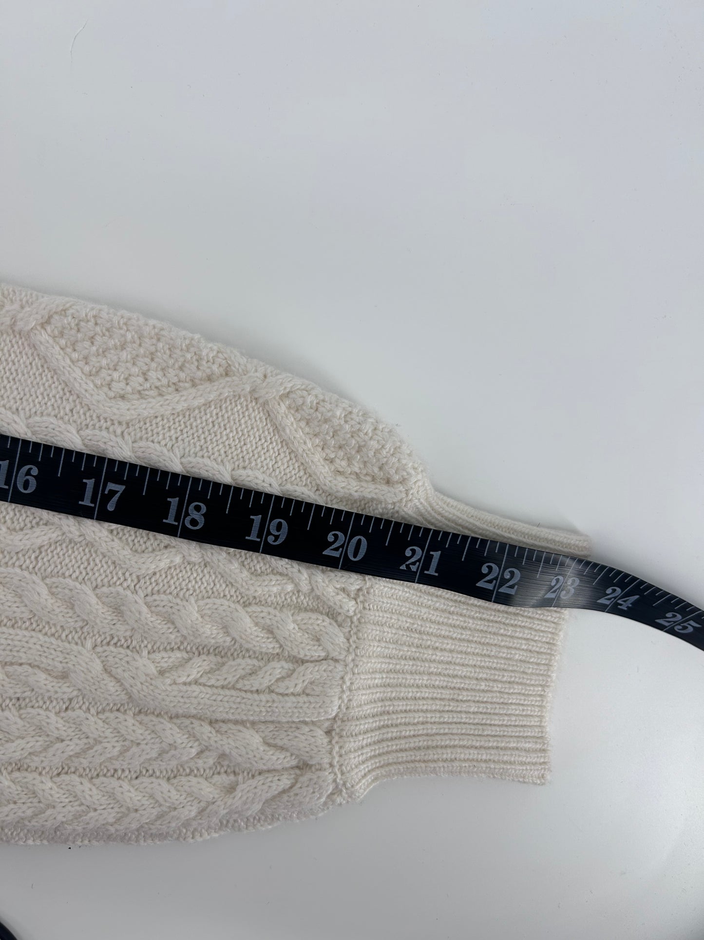 Love Moschino Cream Cable Knit Ruffle Sweater Sz 6 NWT Ivory Italy Designer