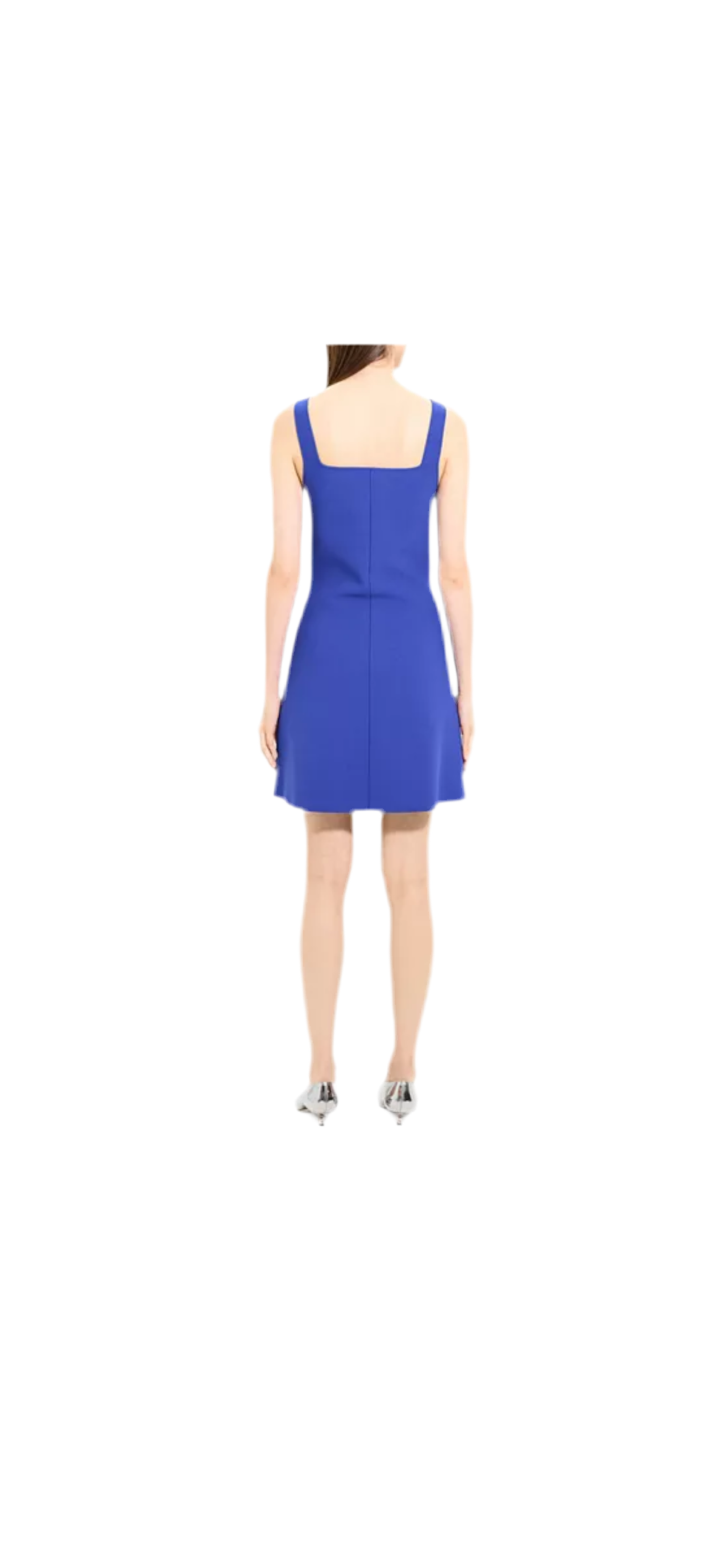 Theory square neck blue mini dress