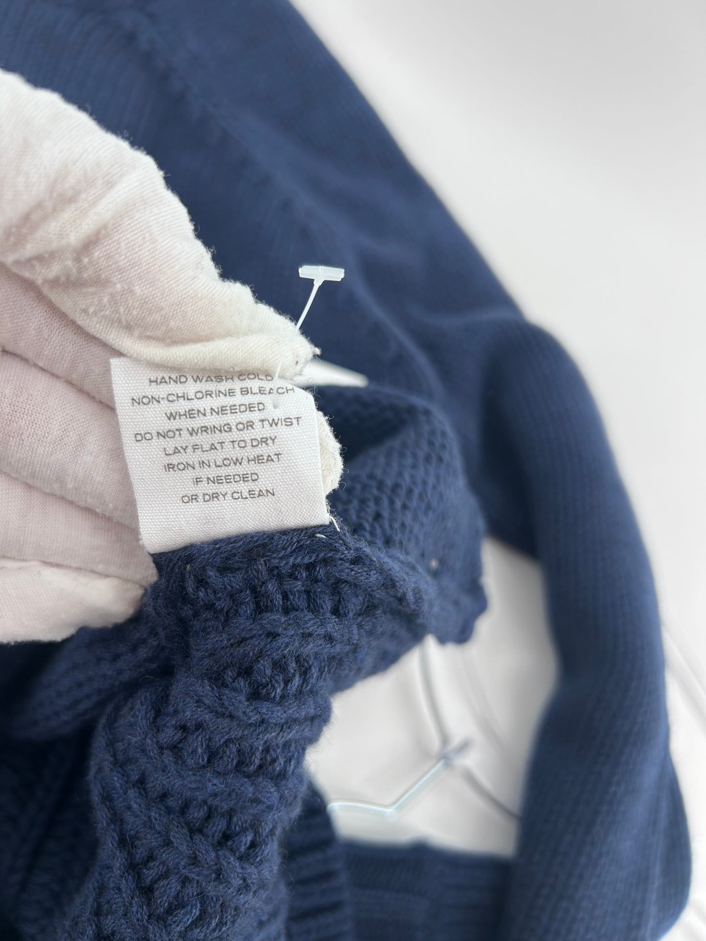 Duffy Blue Mock Neck Chunky Knit Pullover Sweater Size XS Raglan Sleeve