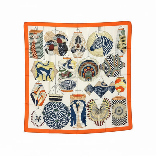 Hermes lanternes,ballons,cocardes carre 90