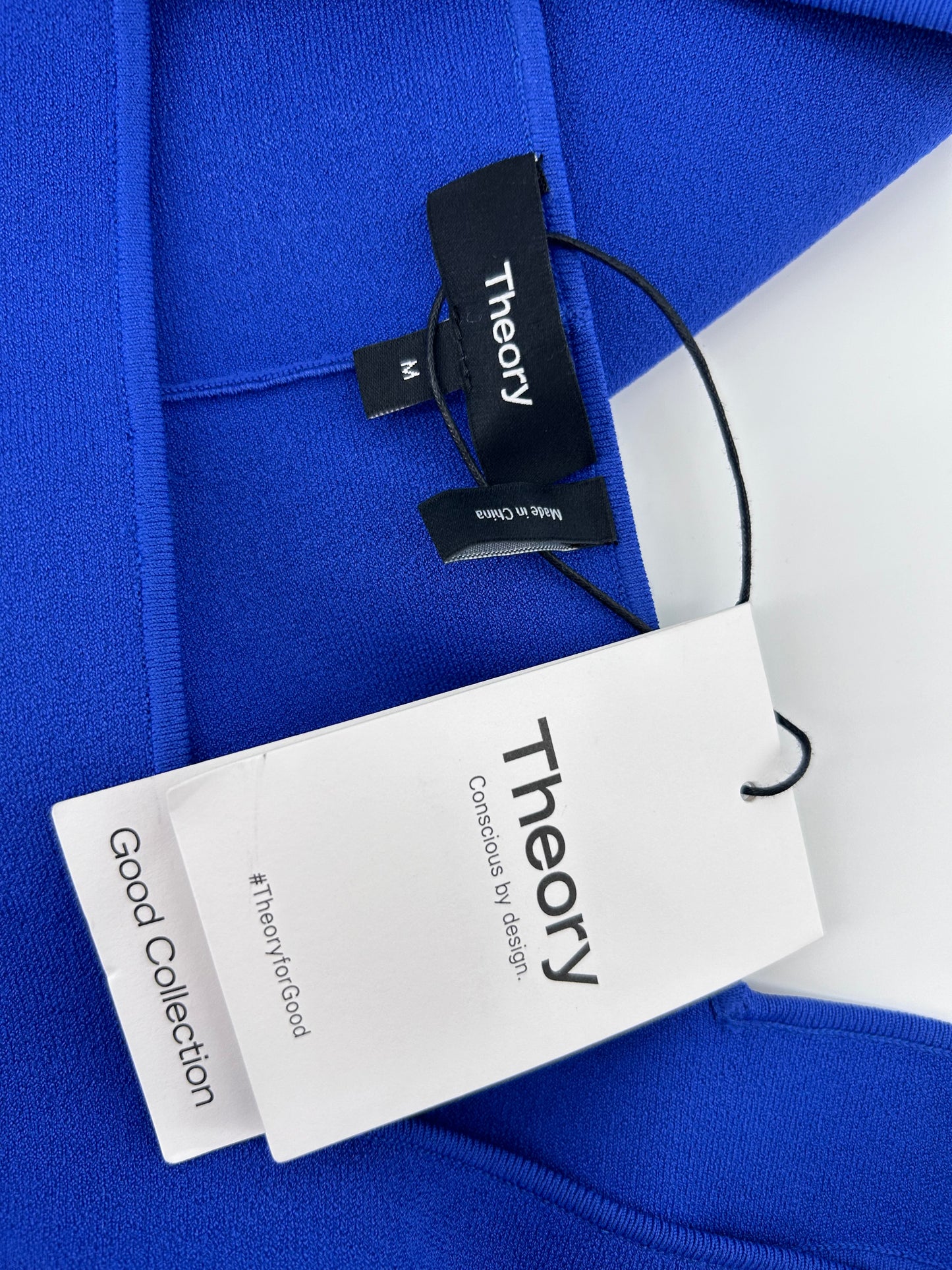 Theory square neck blue mini dress