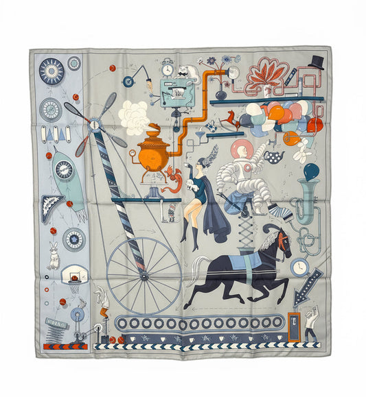 Hermes tea for two Gris perle carre 90